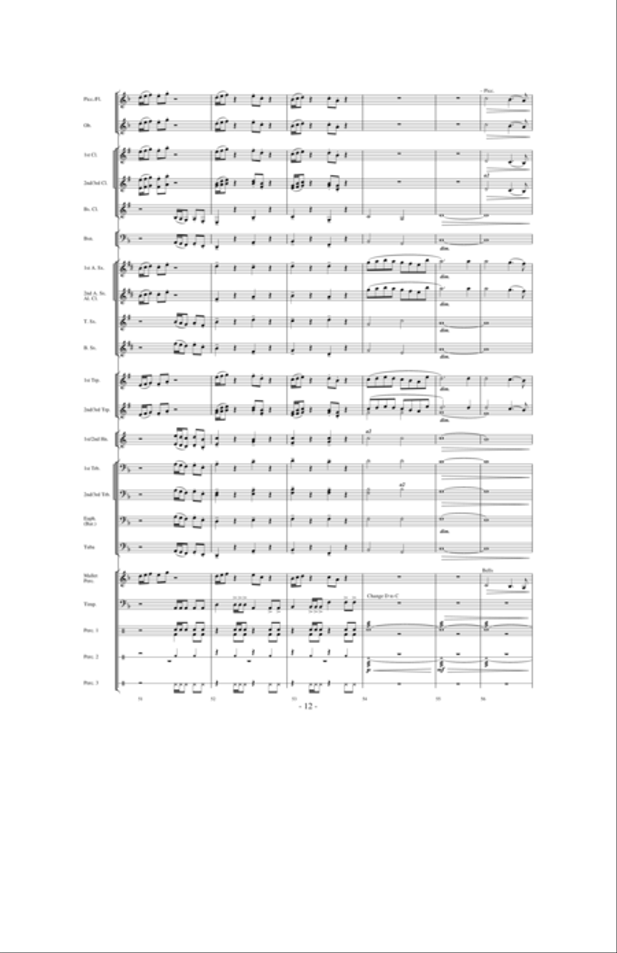 Quest of the Undaunted Knight Concert Band scores gallery preview page 11