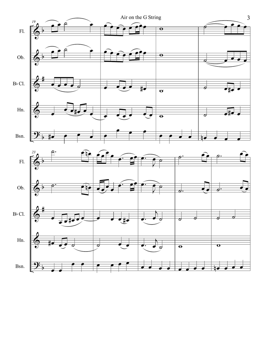 20 Classical Themes for Woodwind Quintet: Volume 1 Woodwind Quintet scores gallery preview page 6