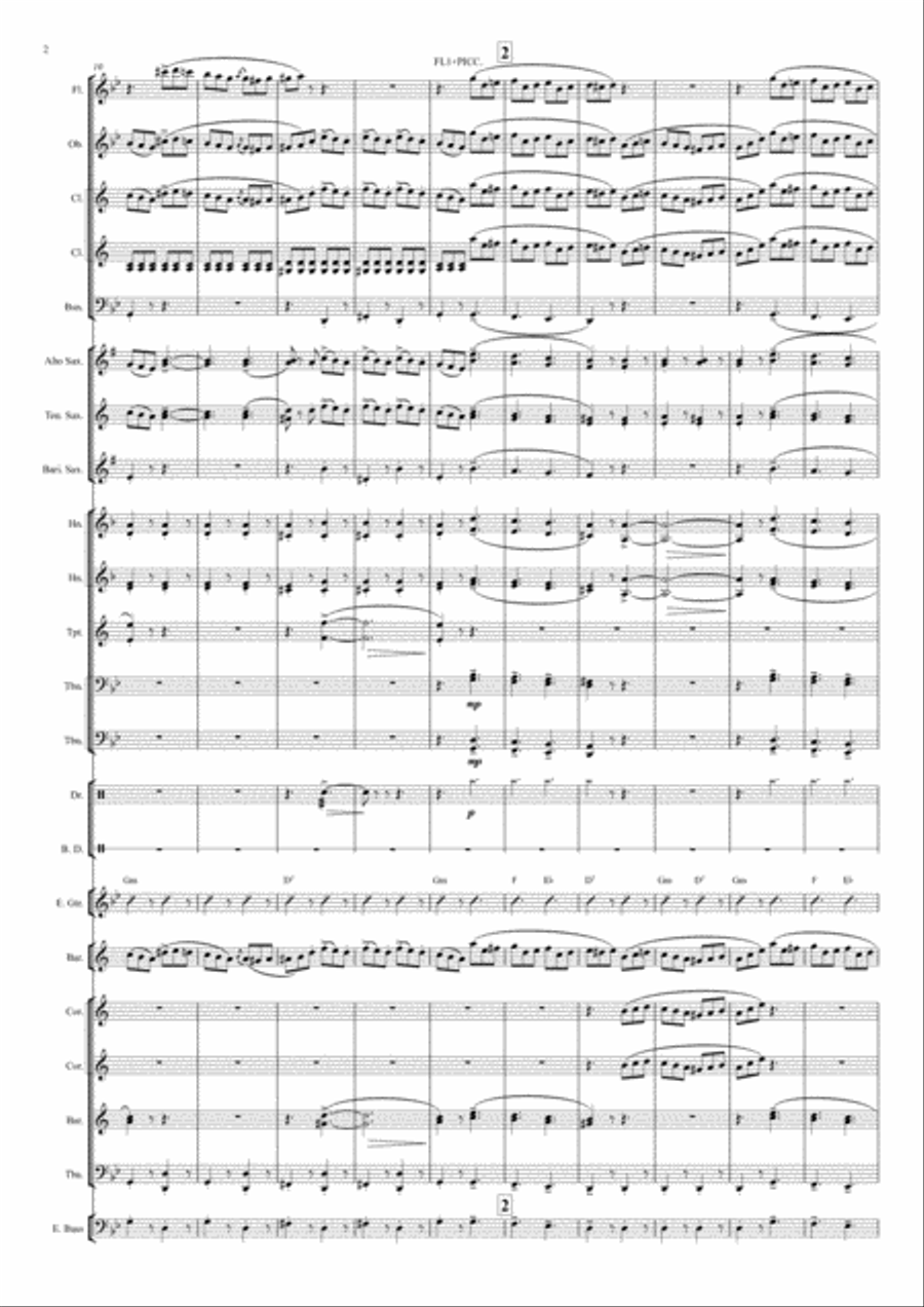 La Danza (Tarantella Napoletana) - for baritone in B and Concert Band Concert Band scores gallery preview page 3