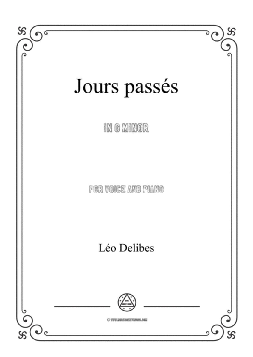 Delibes-Jours passés in g minor,for voice and piano image number null