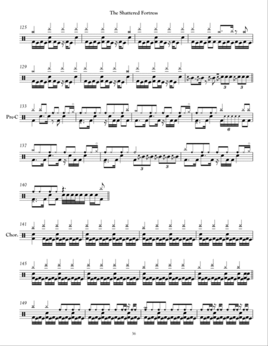 The Shattered Fortress The Shattered Fortress Drum Set scores gallery preview page 5