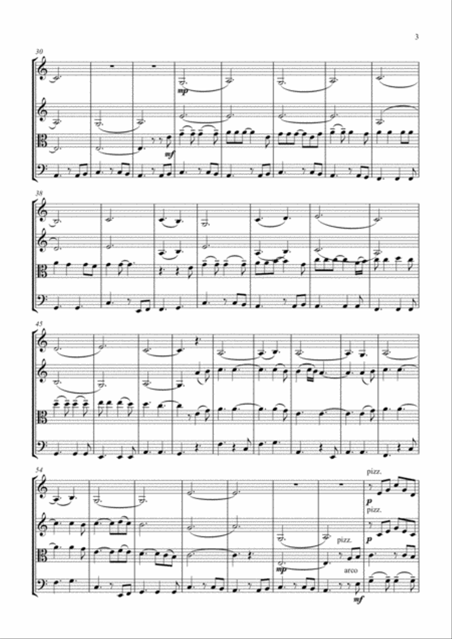Hallelujah String Quartet scores gallery preview page 3