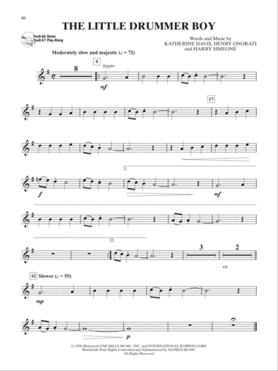 Ultimate Christmas Instrumental Solos Trumpet Solo scores gallery preview page 13