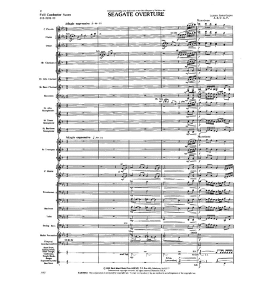 Seagate Concert Band scores gallery preview page 2