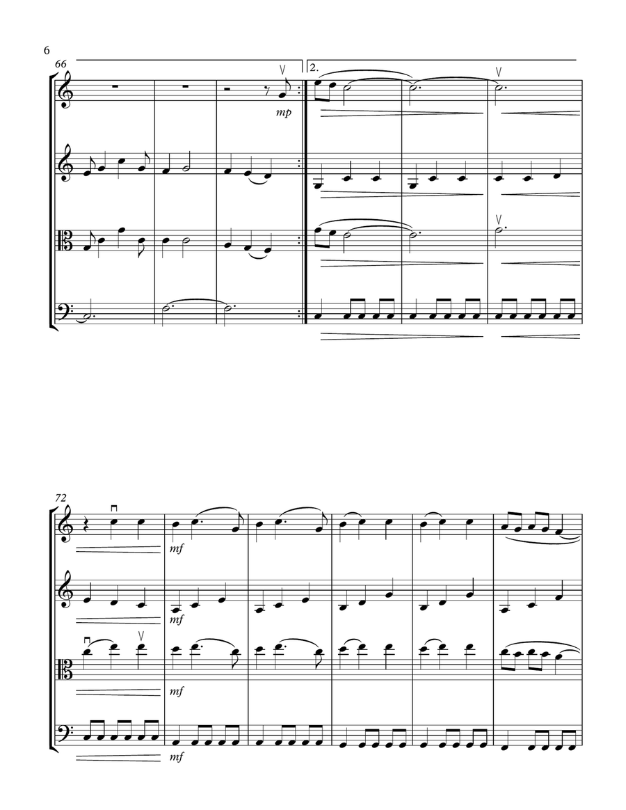 I'll Be String Quartet scores gallery preview page 6