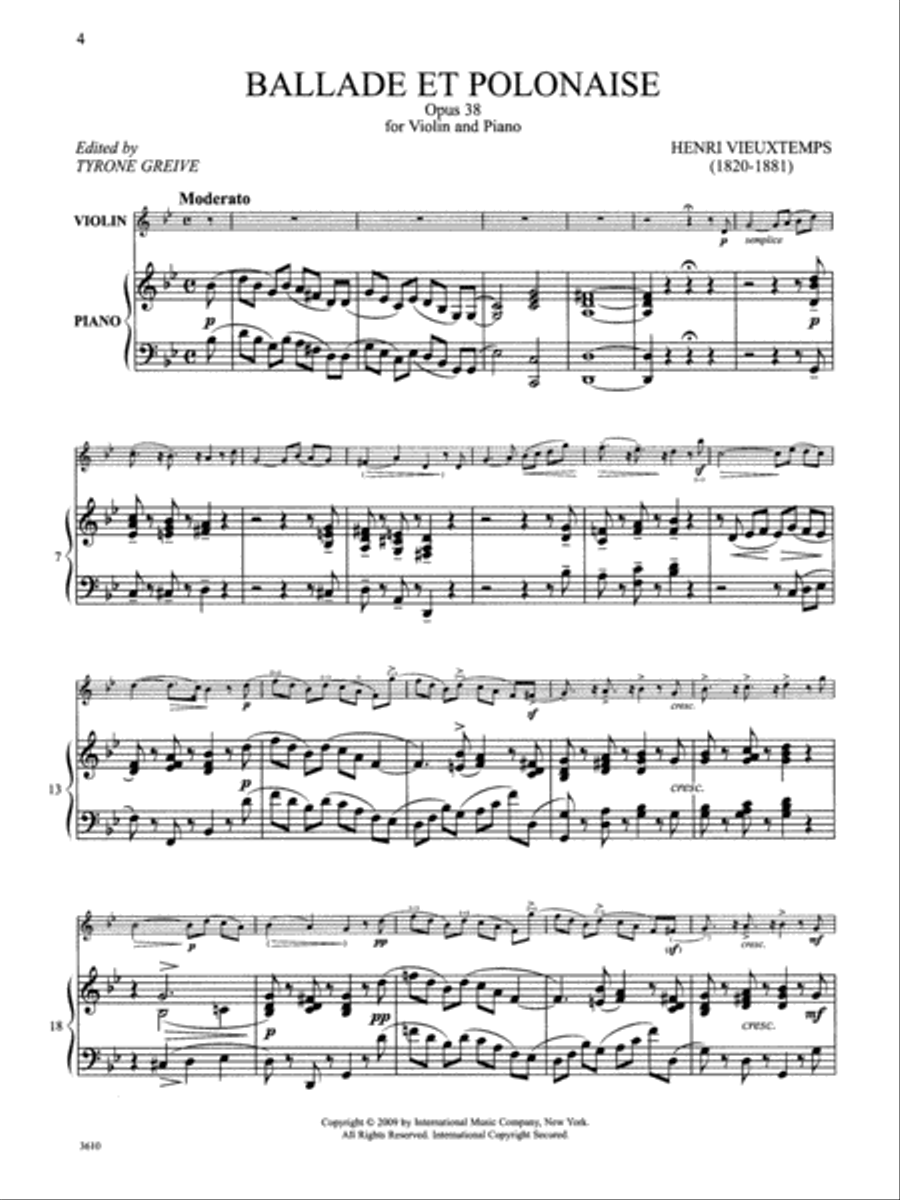 Ballade Et Polonaise, Opus 38 Violin Solo scores gallery preview page 2