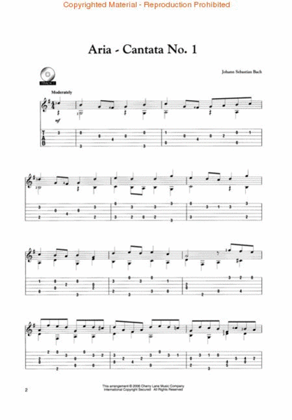 J.S. Bach – 50 Solos for Classical Guitar by Johann Sebastian Bach Acoustic Guitar - Sheet Music
