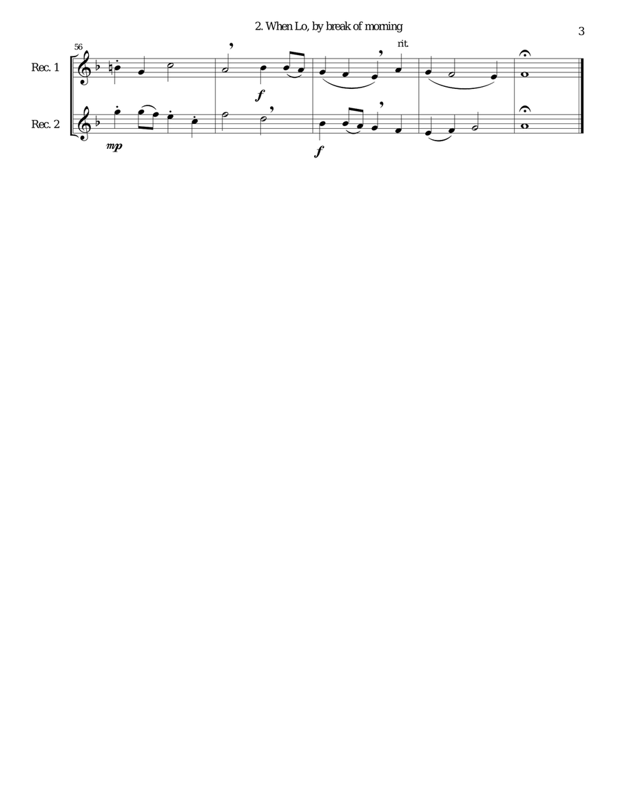 12 easy Canzonets for soprano and or tenor recorder duo Woodwind Duet scores gallery preview page 5