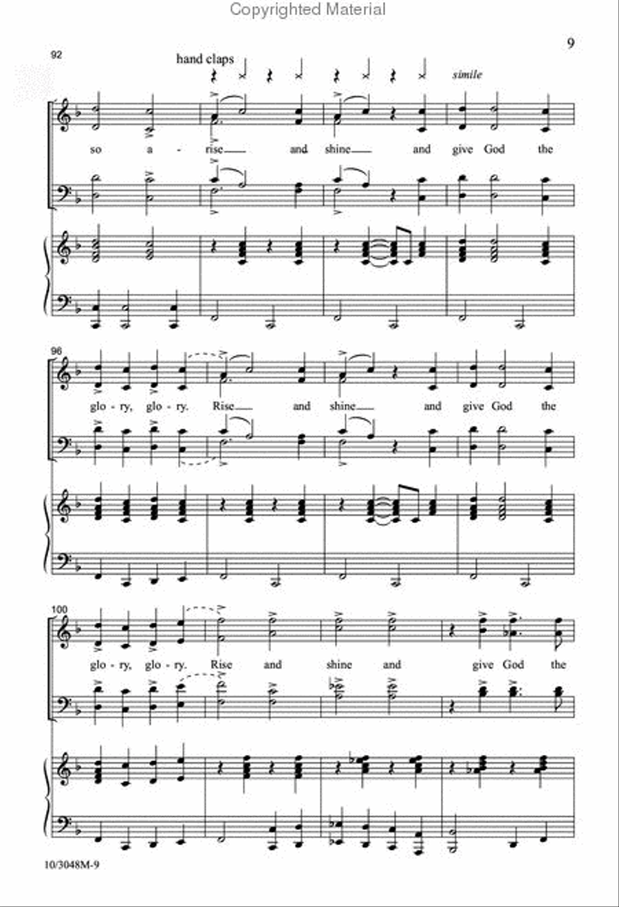 Wake Up, Church, Wake Up! 4-Part scores gallery preview page 10