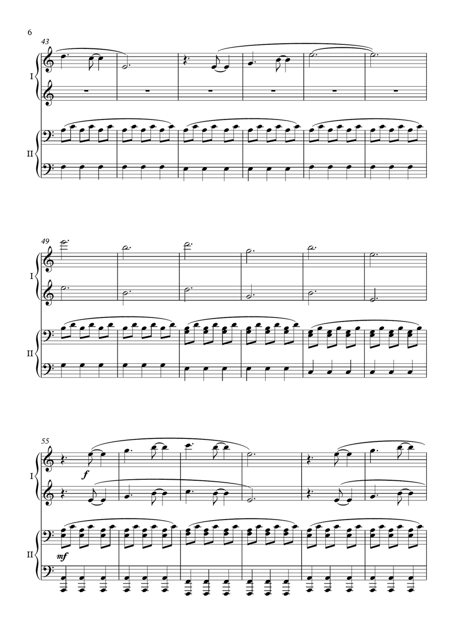 Downton Abbey (theme) 1 Piano, 4-Hands scores gallery preview page 6
