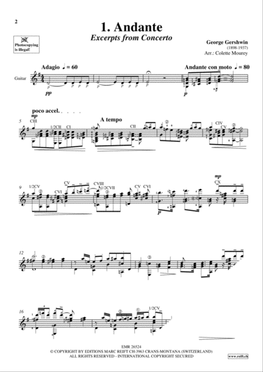 Gershwin 20 Greatest Hits Guitar scores gallery preview page 3