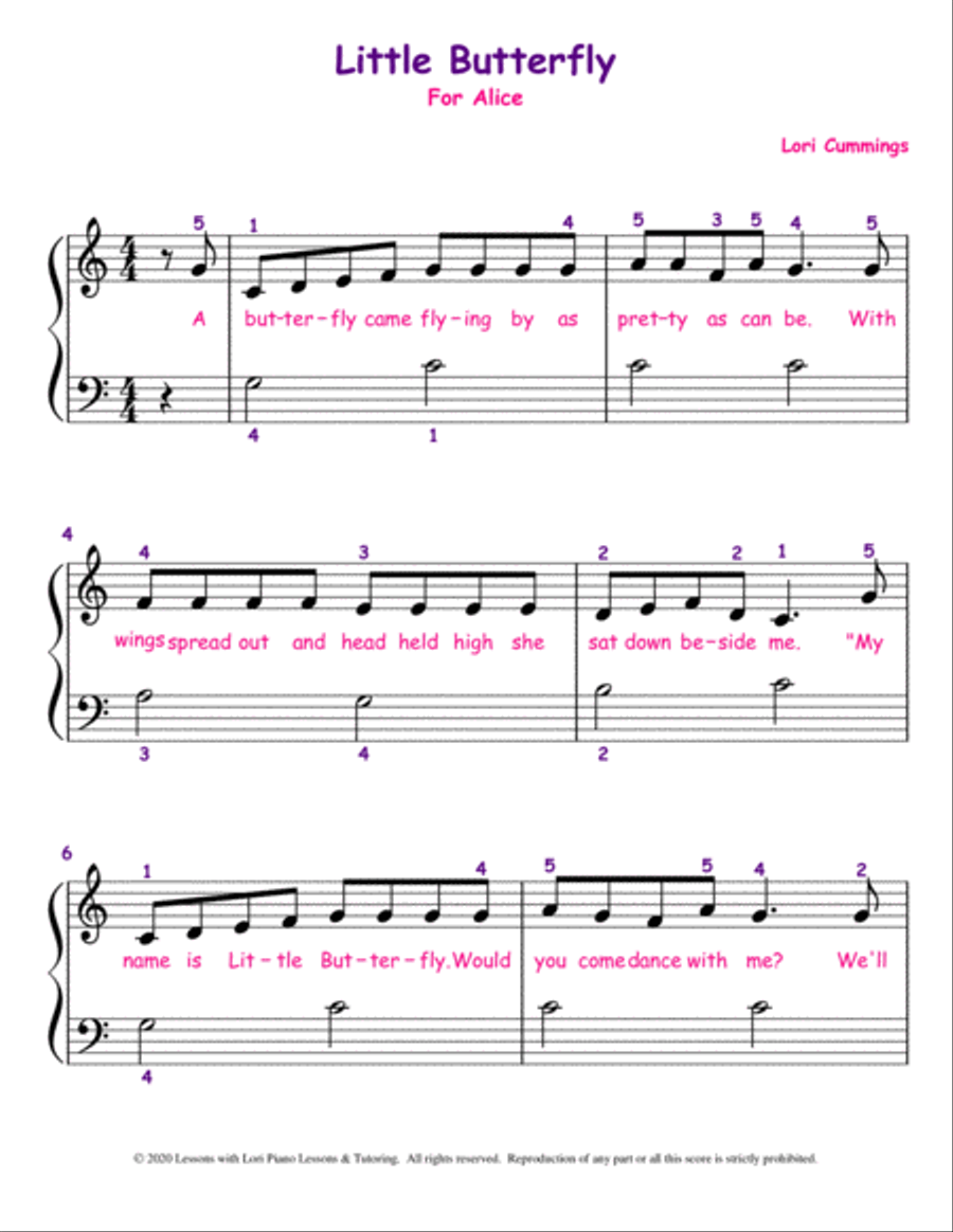 Little Butterfly Piano Method scores gallery preview page 2