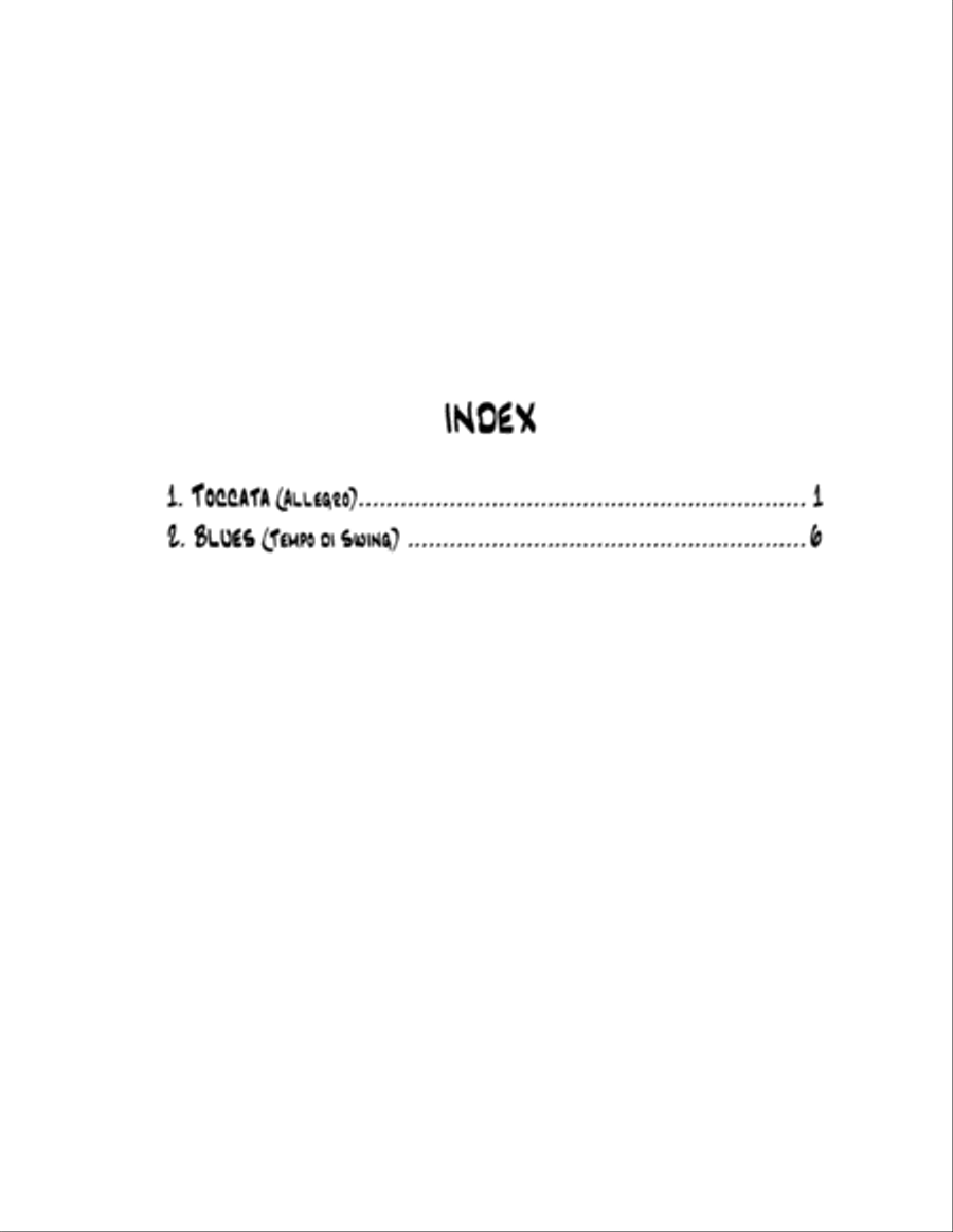 Toccata and Blues for harp solo Harp scores gallery preview page 3