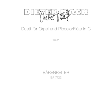 Duett fr Orgel und Piccolo/Flte in C (1995)
