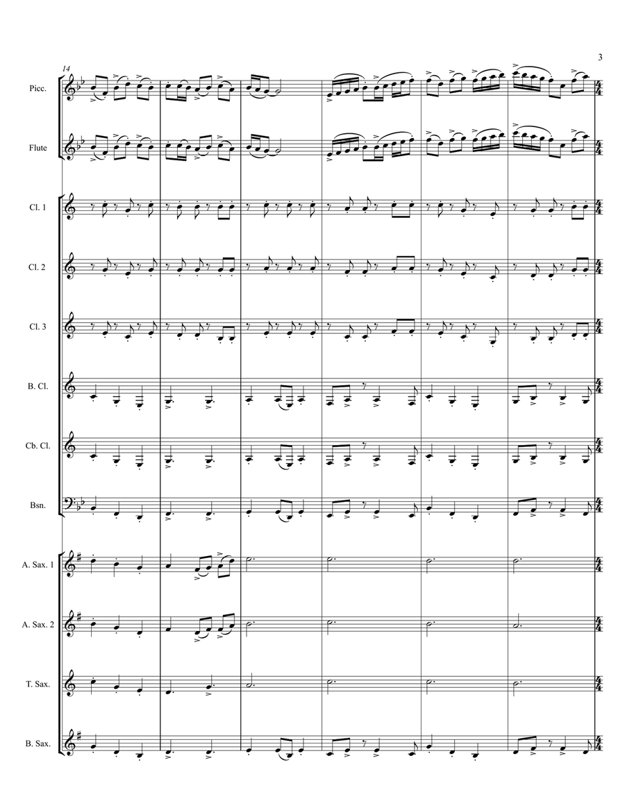 Excursion for Woodwind Ensemble Woodwind Ensemble scores gallery preview page 4