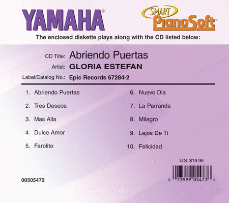 Gloria Estefan - Abriendo Puertas - Piano Software