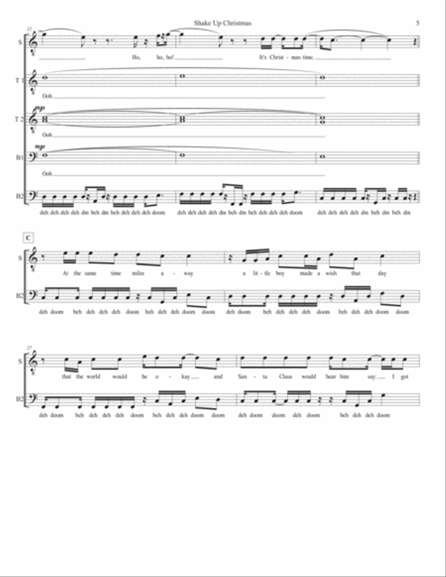 Shake Up Christmas TTBB scores gallery preview page 5