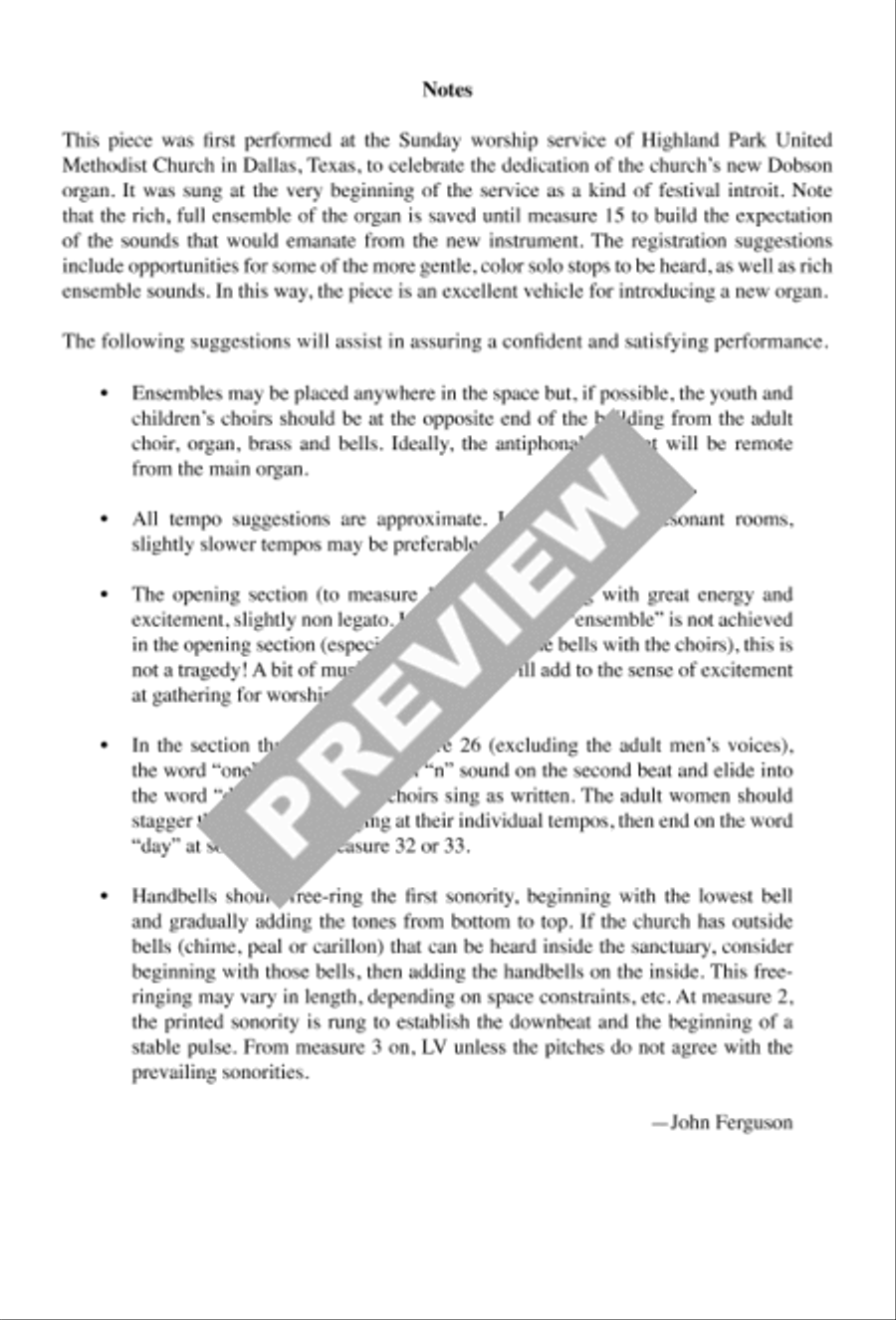 I Was Glad - full score and parts 4-Part scores gallery preview page 2