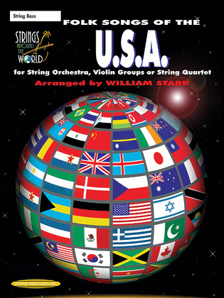 Book cover for Strings Around the World -- Folk Songs of the U.S.A.