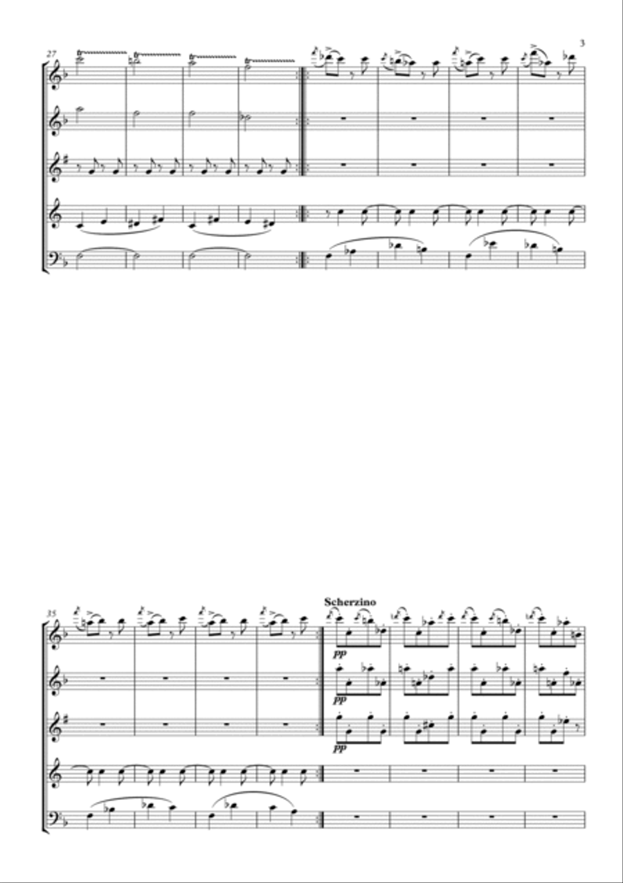 Ballet of the Unhatched Chickens from Pictures at an Exhibition arranged for Wind Quintet Woodwind Quintet scores gallery preview page 5
