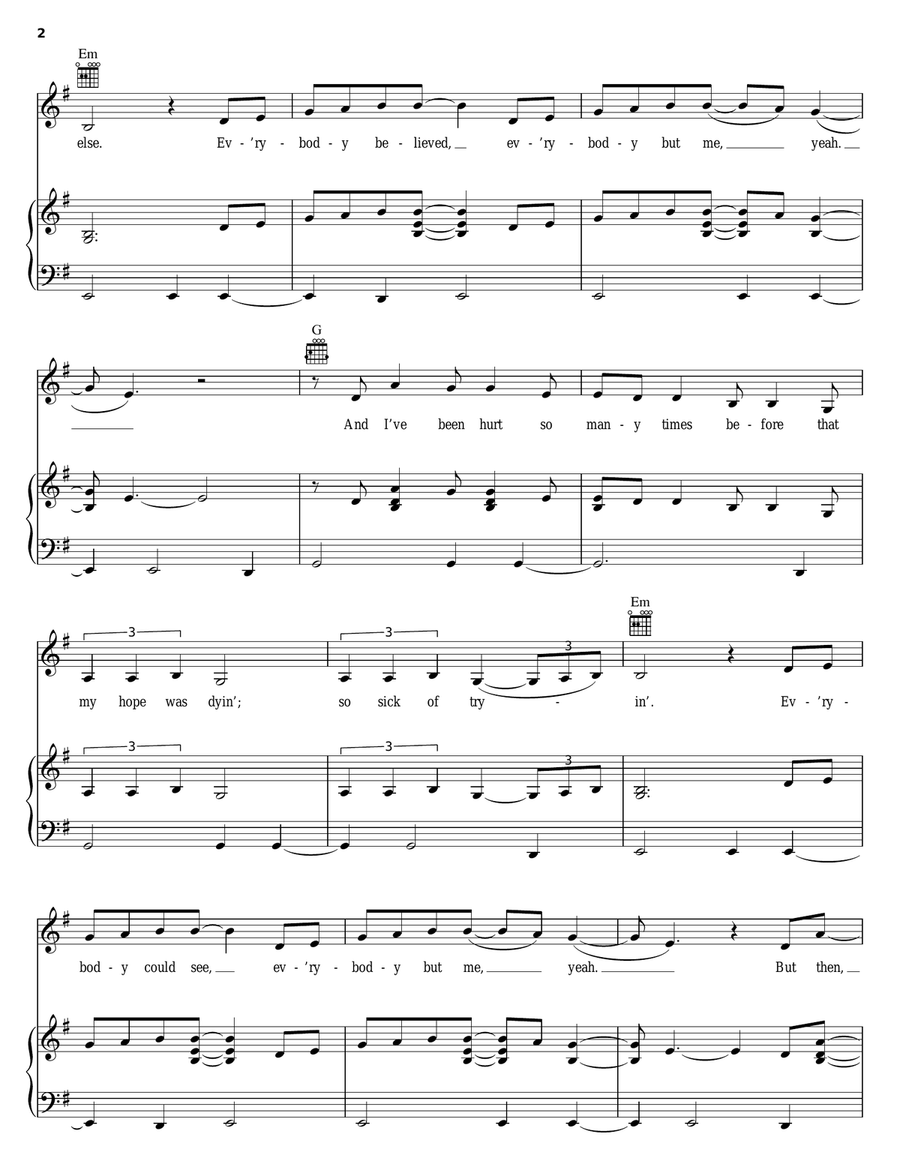 Understand Piano, Vocal, Guitar scores gallery preview page 2