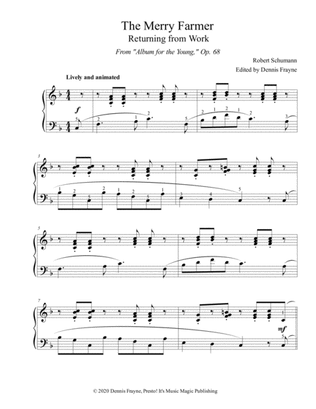 The Merry Farmer, Returning from Work (The Happy Farmer), Op. 68 No. 10