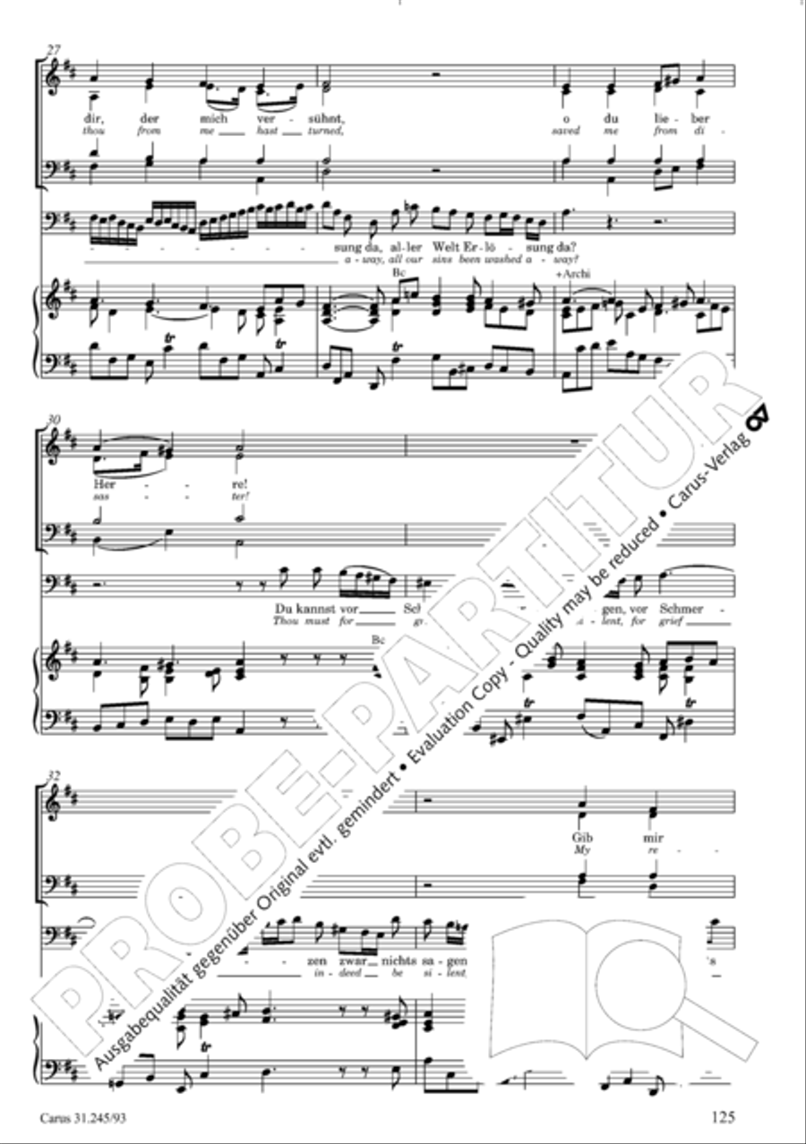 St. John Passion (Johannes-Passion) 4-Part scores gallery preview page 126