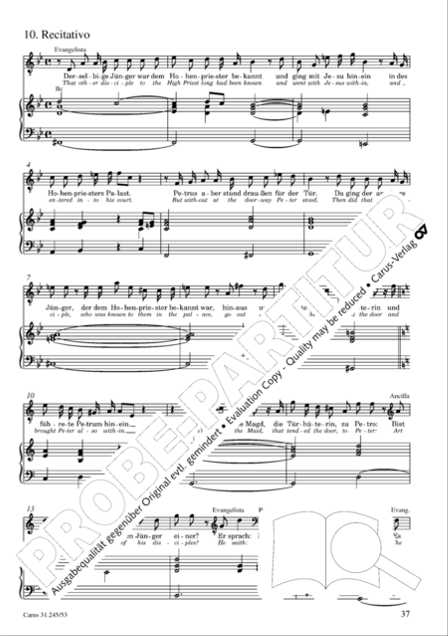 St. John Passion (Johannes-Passion) 4-Part scores gallery preview page 38