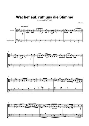 Johann Sebastian Bach - Wachet auf, ruft uns die Stimme (for Viola and Trombone)