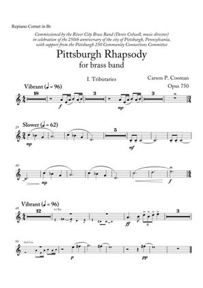 Carson Cooman: Pittsburgh Rhapsody (2008) for brass band, repiano cornet part
