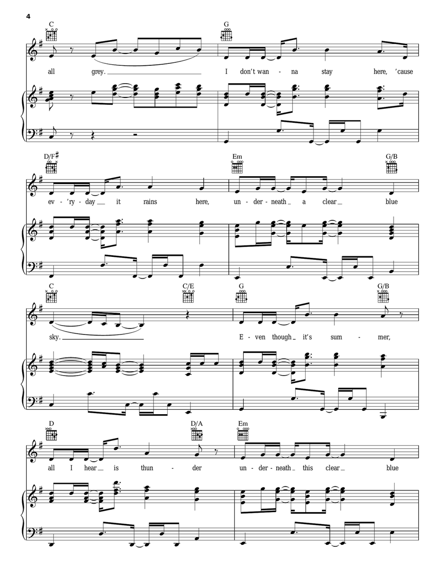 Clear Blue Sky Clear Blue Sky Acoustic Guitar scores gallery preview page 4