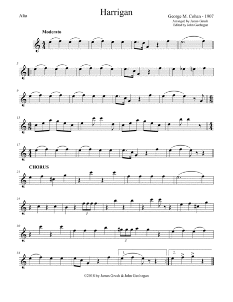 Harrigan for Recorder Quartet Recorder scores gallery preview page 6