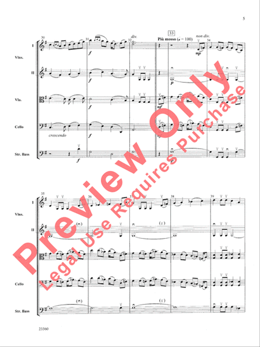 Folk Tune Air and Fiddler's Fury String Orchestra scores gallery preview page 6
