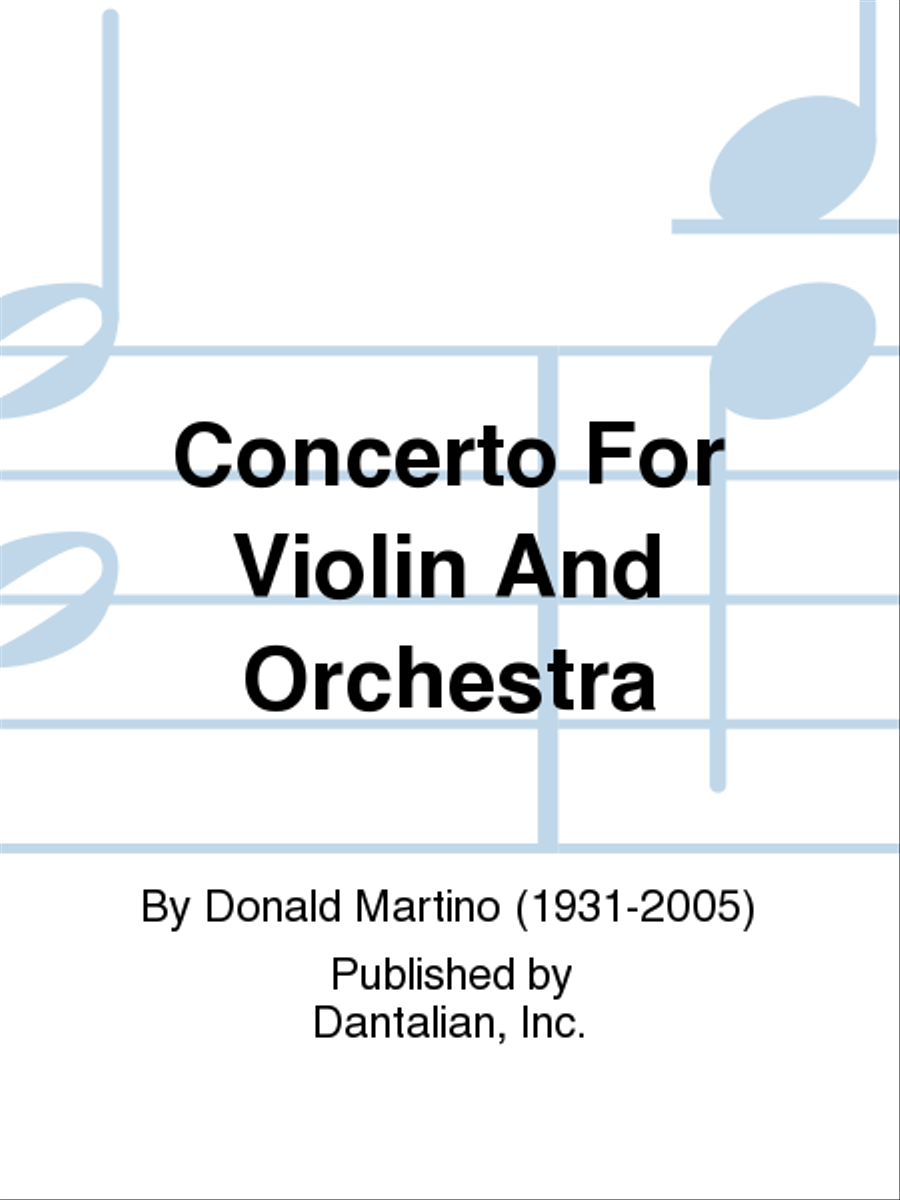 Concerto For Violin And Orchestra Orchestra scores gallery preview page 1