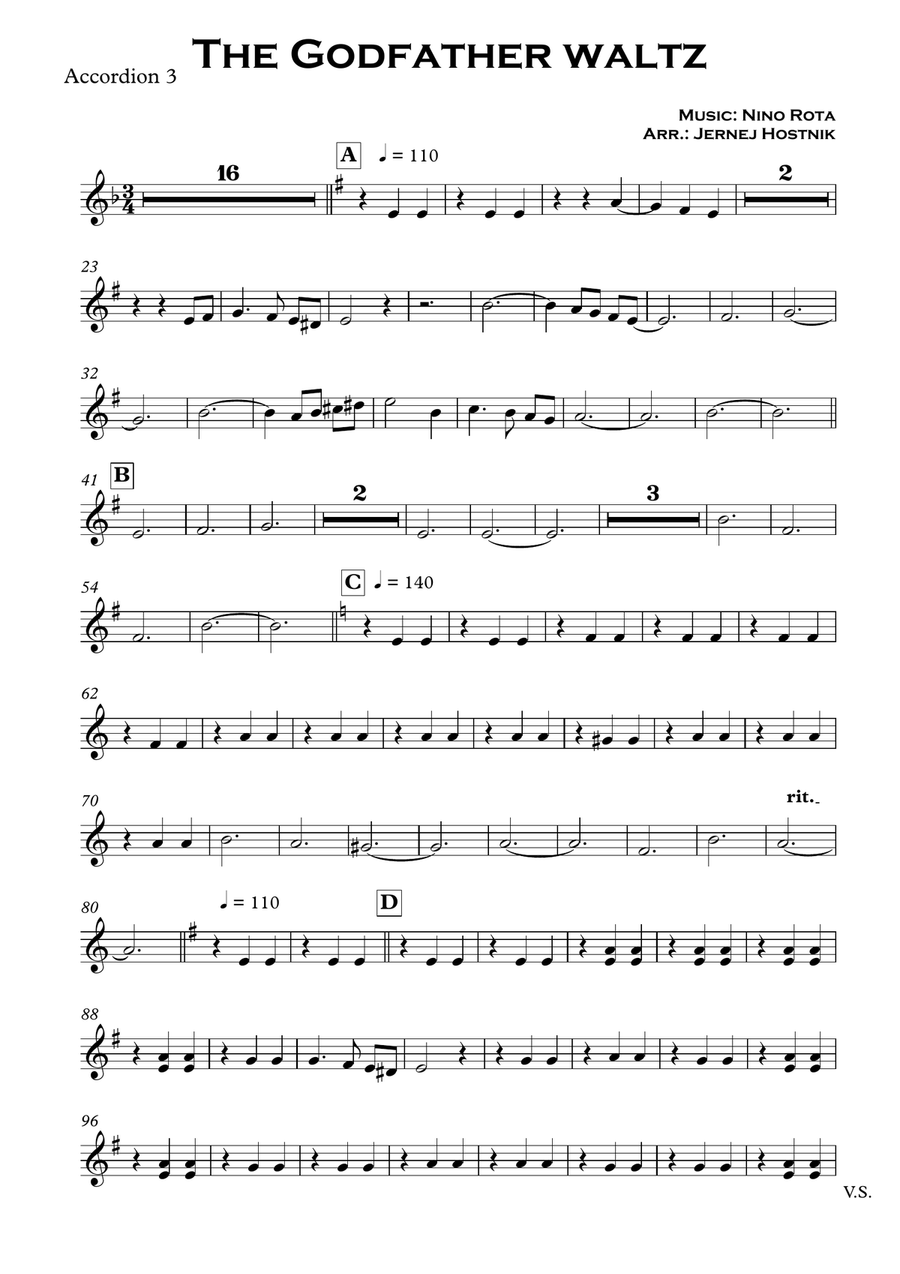 The Godfather Waltz Large Ensemble scores gallery preview page 5