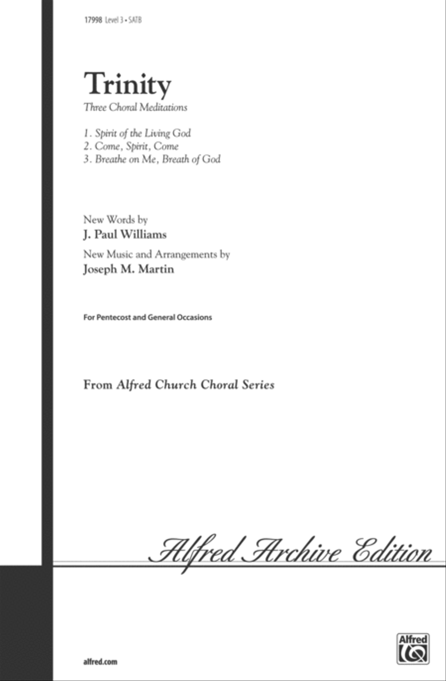 Trinity: Three Choral Meditations 4-Part scores gallery preview page 1