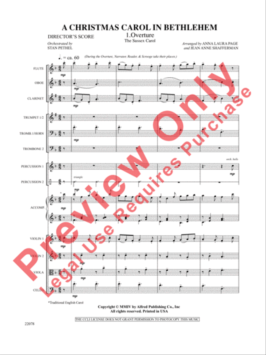 A Christmas Carol (Instrumental Parts) Choir scores gallery preview page 2