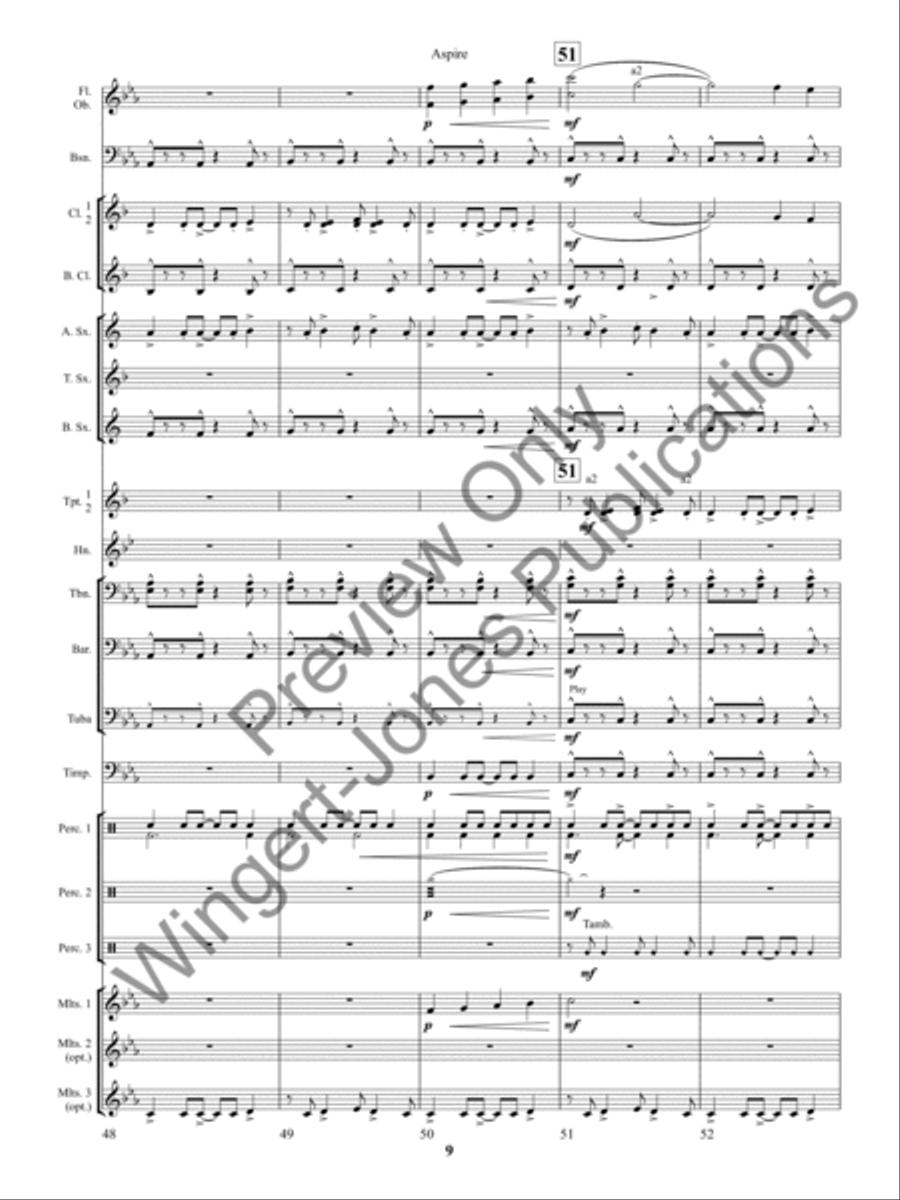 Aspire Concert Band scores gallery preview page 13