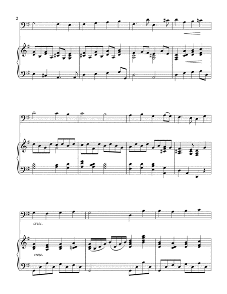"O Come, All Ye Faithful"-Piano Background for Trombone and Piano image number null