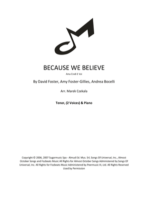 Book cover for Because We Believe