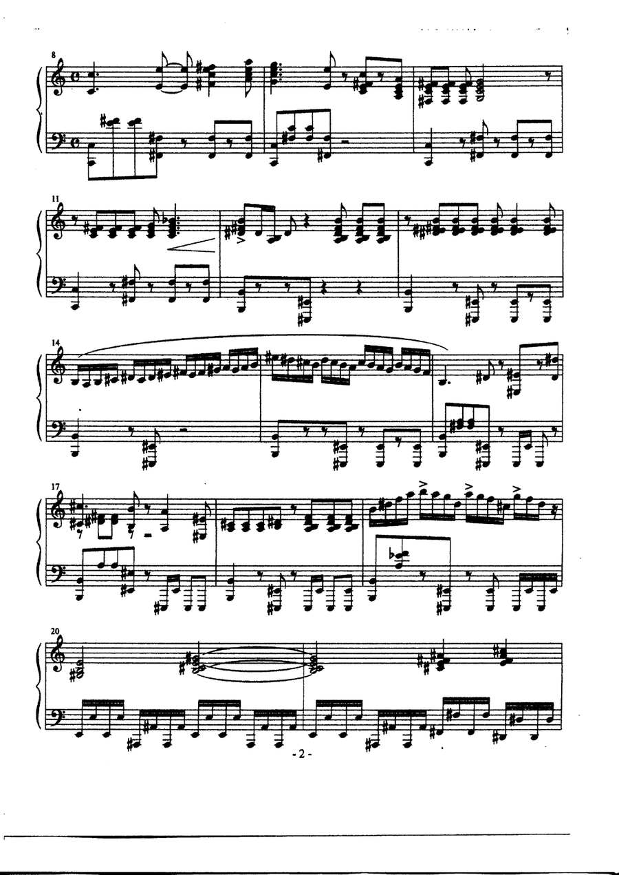 Theme From The Simpsons Piano Solo scores gallery preview page 2