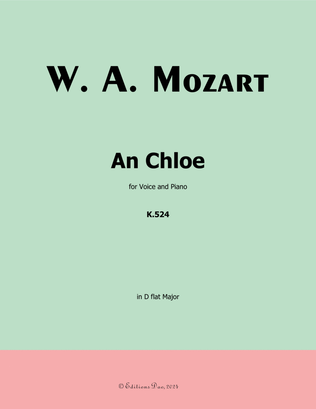 An Chloe, by Mozart, K.524, in D flat Major