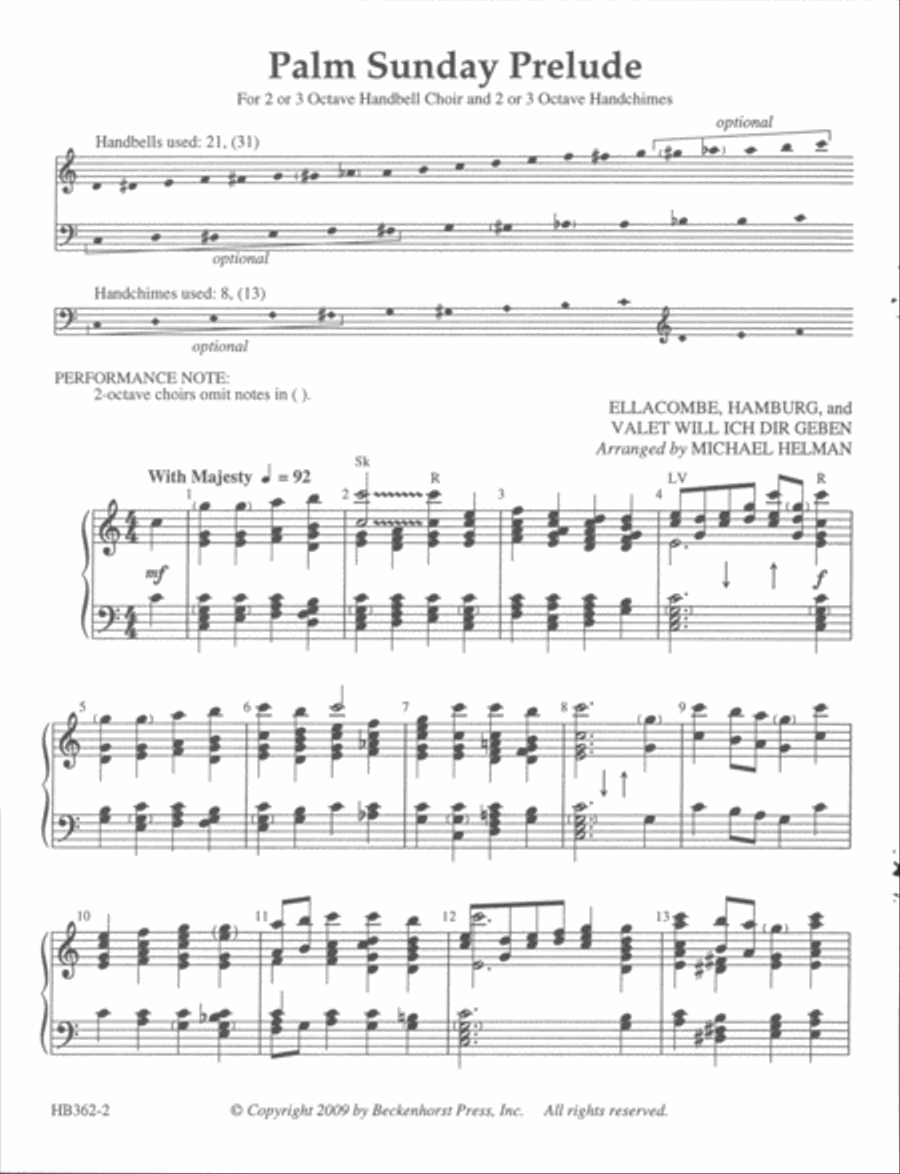 Three Hymns for Easter (2-3 octaves) 3-Octaves scores gallery preview page 2