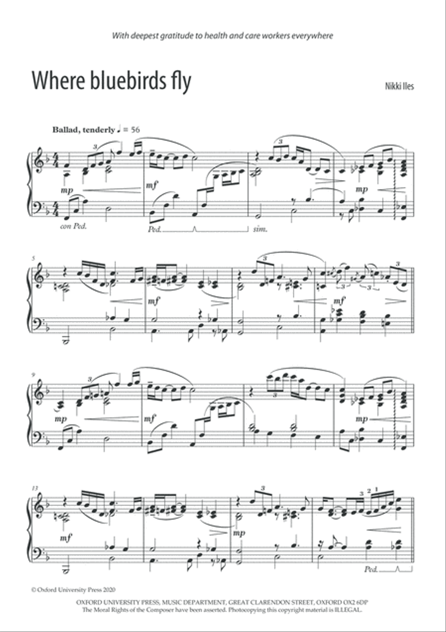 Where bluebirds fly Piano Solo scores gallery preview page 2