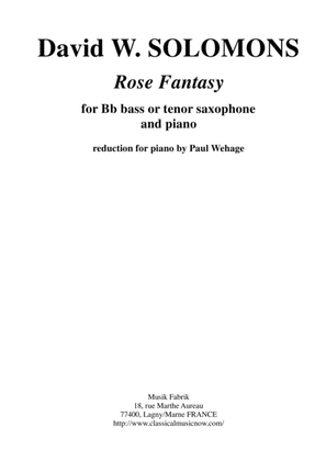 David Warin Solomons: Rose Fantasy for Bb bass or tenor saxophone and piano
