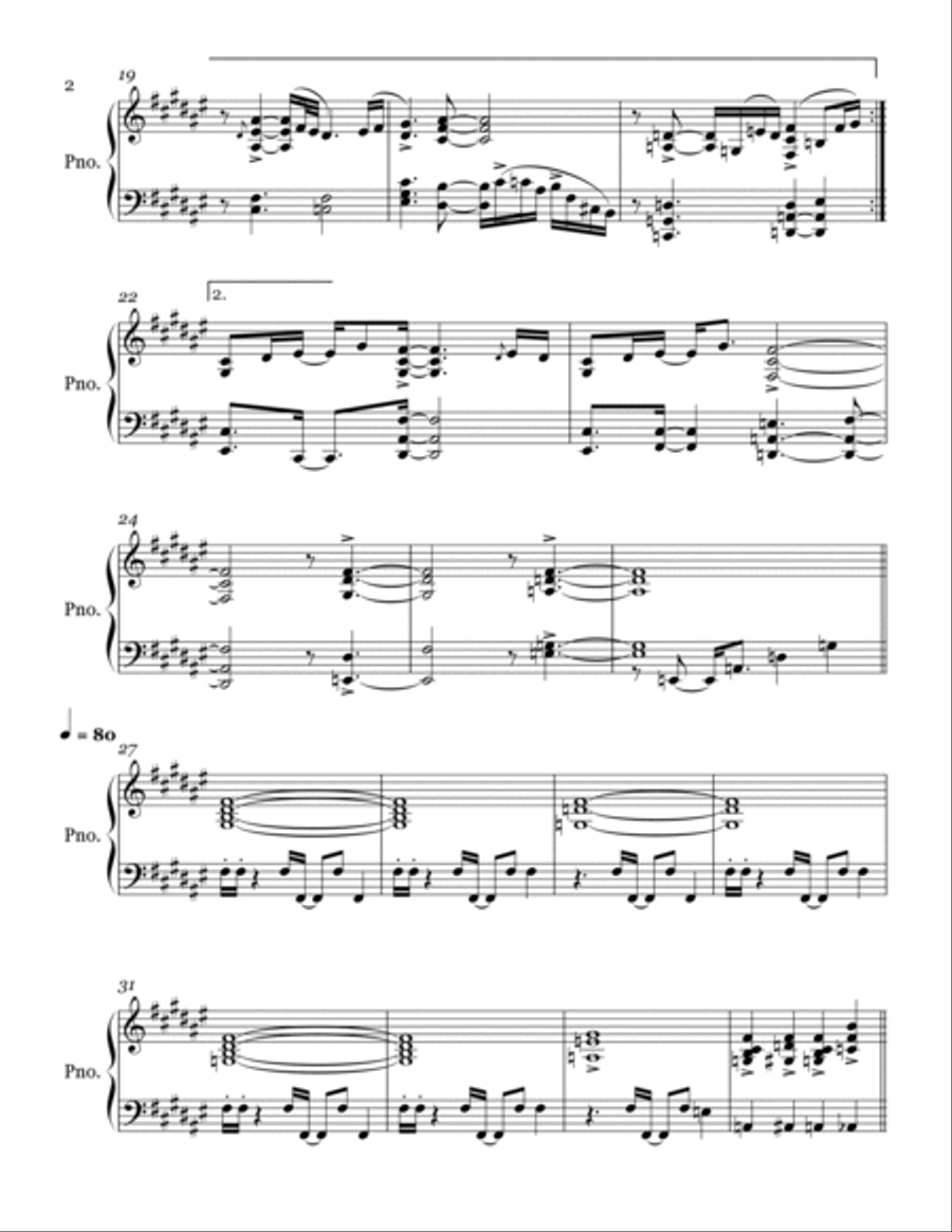 All Over Piano Solo scores gallery preview page 2