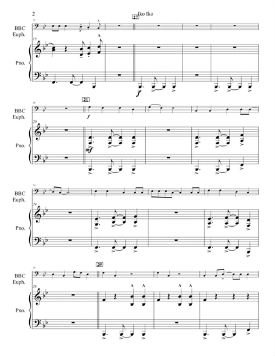 Iko Iko Baritone Horn BC scores gallery preview page 3