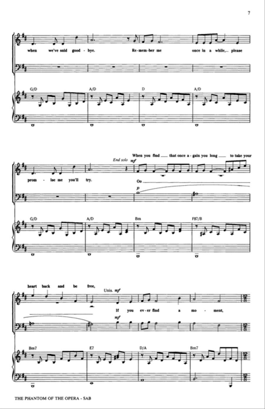 The Phantom Of The Opera (Medley) (arr. Ed Lojeski) 3-Part scores gallery preview page 6