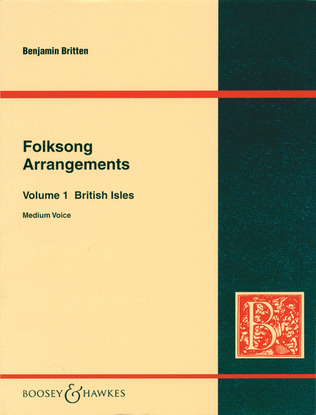 Book cover for Folksong Arrangements - Volume 1: British Isles