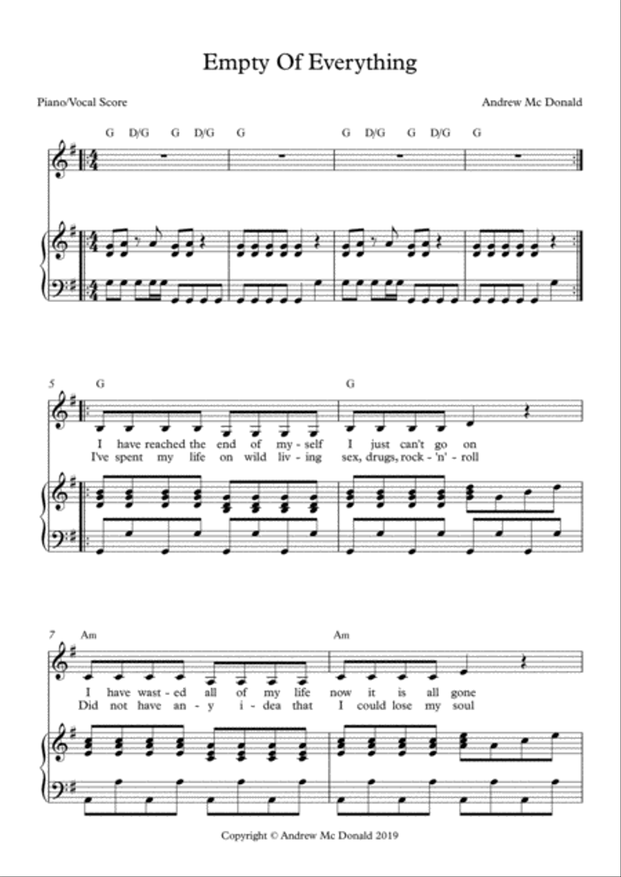 Empty Of Everything Voice scores gallery preview page 2